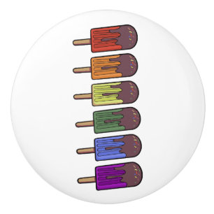 Rainbow Frozen pop Parade Ceramic Knob