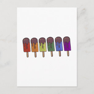 Rainbow Frozen pop Parade Holiday Postcard