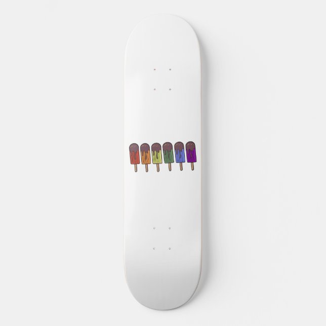 Rainbow Frozen pop Parade Skateboard (Front)