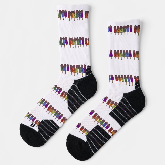 Rainbow Frozen pop Parade Socks (Left)