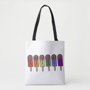 Rainbow Frozen pop Parade Tote Bag
