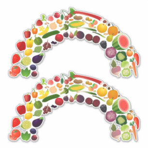 Rainbow Fruits and Vegetables Stickers