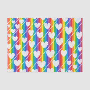 Rainbow Full of Hearts Tissue Paper