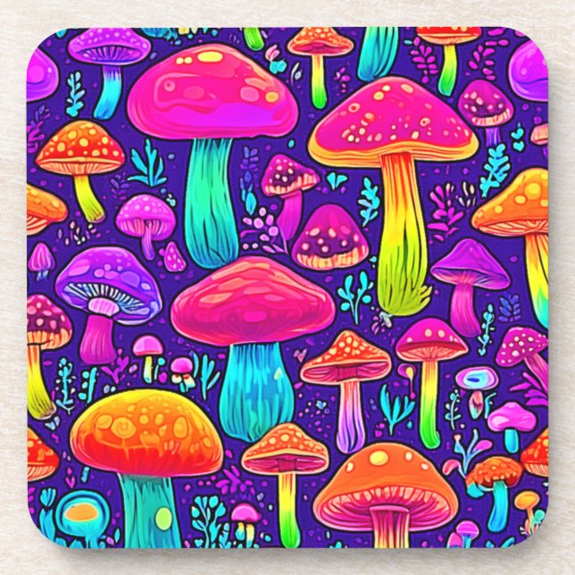 Rainbow Fungus: Cartoon Dream Coaster (Front)