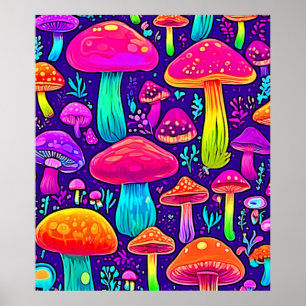Rainbow Fungus: Cartoon Dream Poster