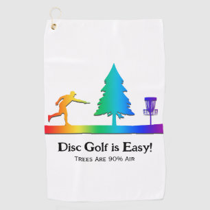 Rainbow Funny Disc Golf Putting Tree obstacle  Golf Towel