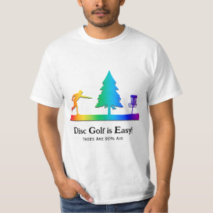 Rainbow Funny Disc Golf Putting Tree obstacle T-Shirt