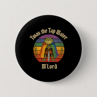 Rainbow Funny Frog Knight Twas The Tap Water Mlord 6 Cm Round Badge
