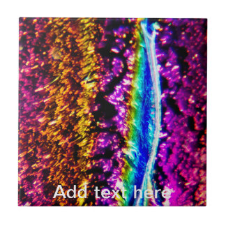 Rainbow fused glass tile