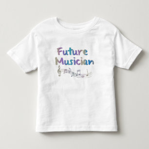 Rainbow Future Musician Musical Notes Kids T-Shirt