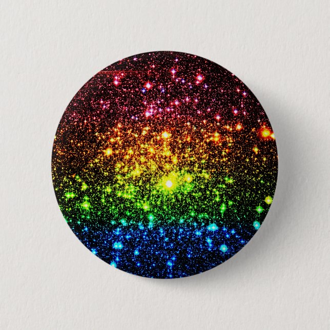 Rainbow Galaxy 6 Cm Round Badge (Front)
