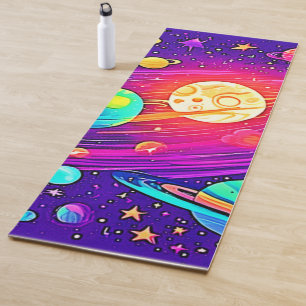 Rainbow Galaxy: Cartoon Fun Yoga Mat