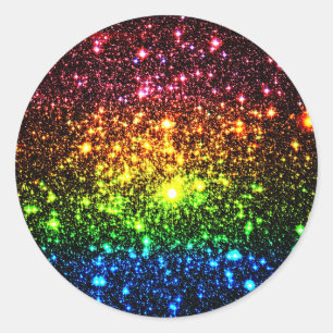 Rainbow Galaxy Classic Round Sticker