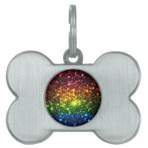 Rainbow Galaxy Pet ID Tag