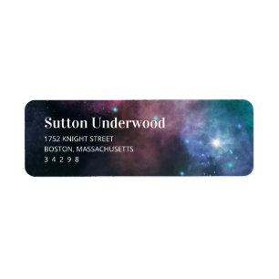 Rainbow Galaxy Return Address Label