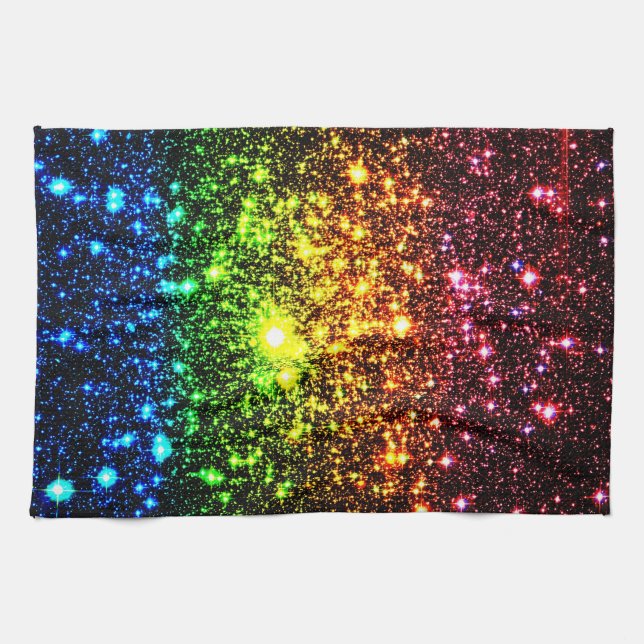 Rainbow Galaxy Tea Towel (Horizontal)