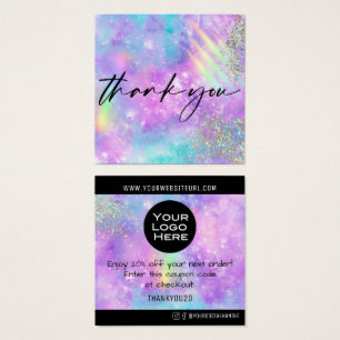 Rainbow Galaxy Thank You Customer Discount Insert