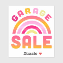 Rainbow Garage Sale Sticker