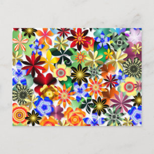 Rainbow Garden Postcard