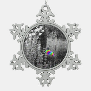 Rainbow Garden Visitor Snowflake Ornament