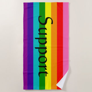 Rainbow, Gay and sympathisers Beach Towel