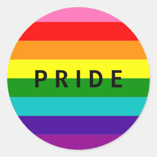 Rainbow, Gay and sympathisers Classic Round Sticker