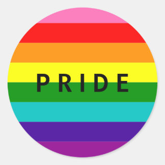 Rainbow, Gay and sympathisers Classic Round Sticker