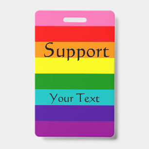 Rainbow, Gay and sympathisers ID Badge