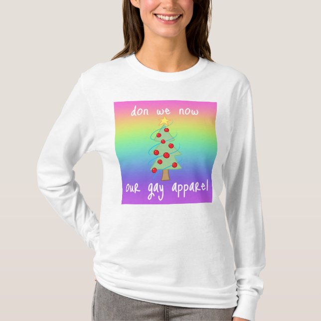 Rainbow Gay Apparel Long Sleeve T-Shirt (Front)
