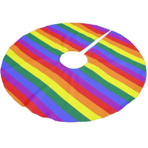 Rainbow Gay Pride Colourful Brushed Polyester Tree Skirt