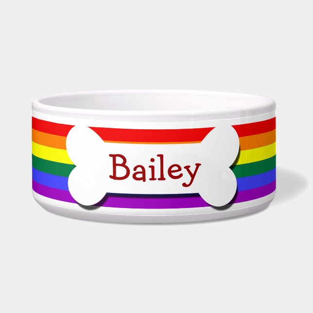 Rainbow Gay Pride Dog Bone (Front)