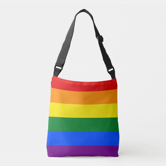 Rainbow Gay Pride Flag Crossbody Bag (Front)