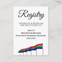 Rainbow Gay Pride Flags Wedding Registry