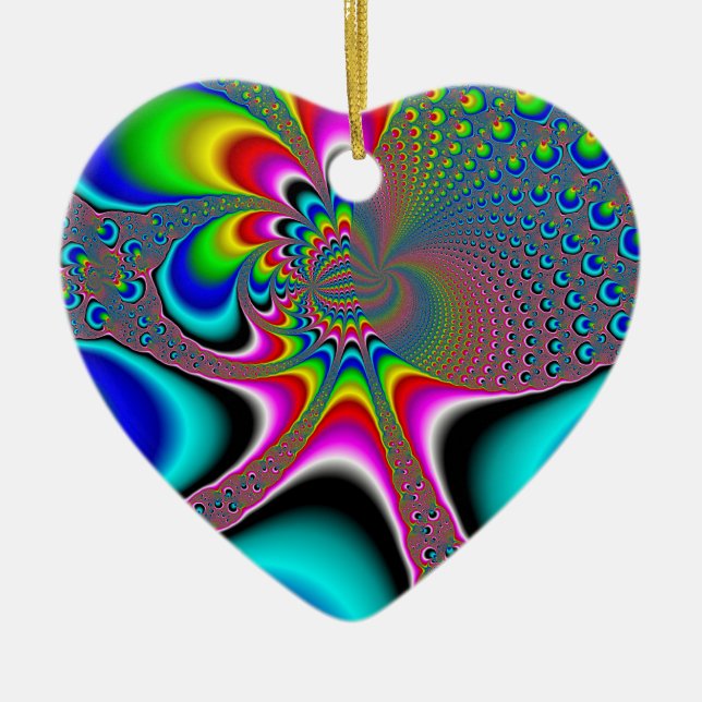 Rainbow Generator - Fractal Ceramic Tree Decoration (Front)