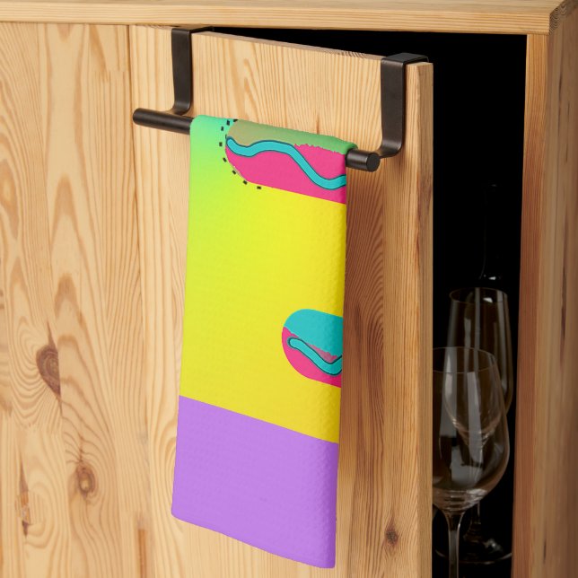 Rainbow Geo Mix     Tea Towel (Thirds Fold)