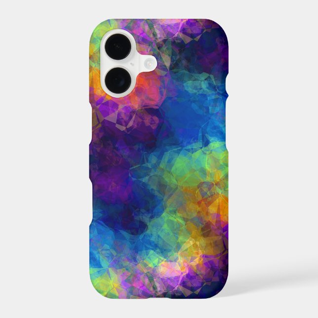 Rainbow Geologic Crystal Abstract Pattern (Back)