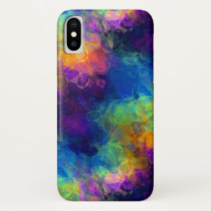 Rainbow Geologic Crystal Abstract Pattern iPhone X Case