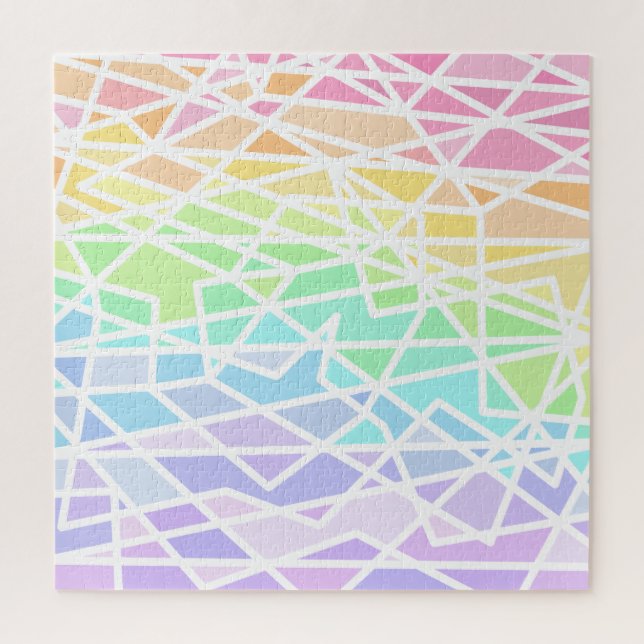 Rainbow Geometric Challenging Jigsaw Puzzle (Vertical)
