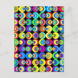 Rainbow Geometric Circles   Postcard