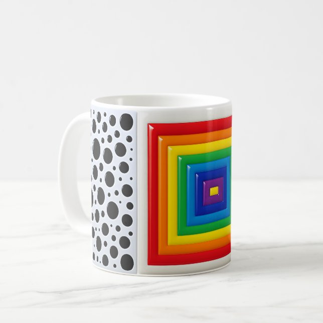 Rainbow Geometric  Coffee Mug (Front Left)