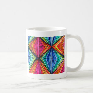 Rainbow Geometric Optical Art Coffee Mug