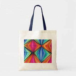 Rainbow Geometric Optical Art Tote Bag
