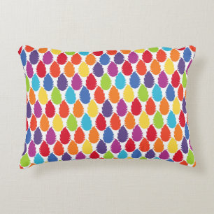 Rainbow Geometric Pattern Decorative Cushion