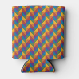 Rainbow Geometric Triangle Can Cooler