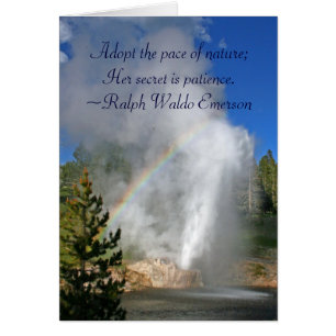 Rainbow Geyser Yellowstone w/ Famous Emerson Quote
