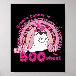 Rainbow Ghost Breast Cancer Is Boo Sheet Awareness Poster