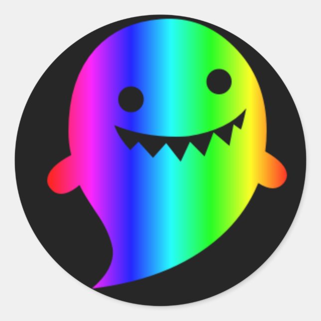 Rainbow Ghost sticker (Front)