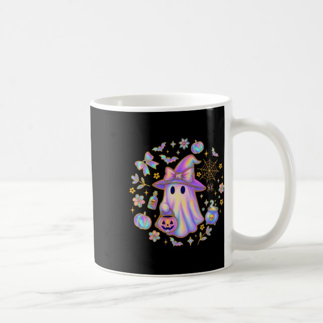 Rainbow Ghost Witch Shirt Cute Pumpkin Cauldron Sp Coffee Mug (Right)