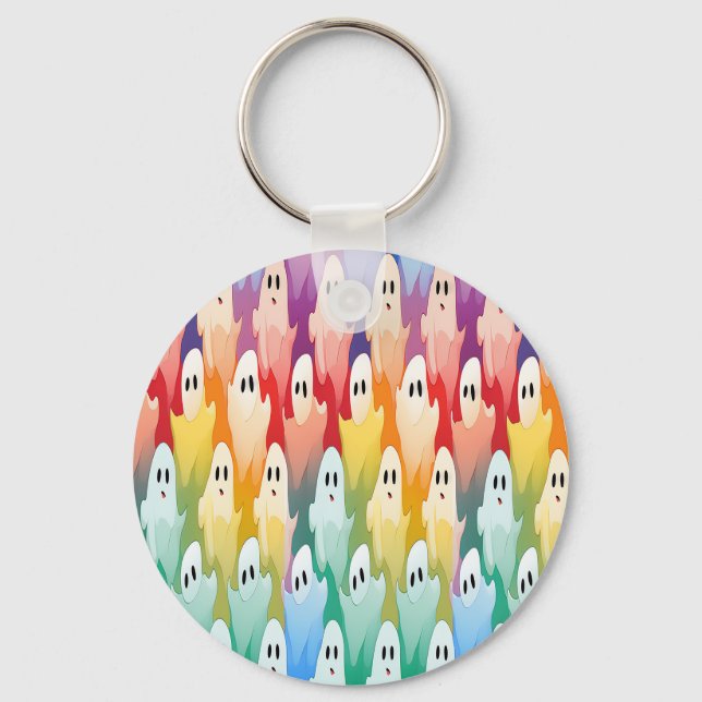 Rainbow Ghosts Key Ring (Front)