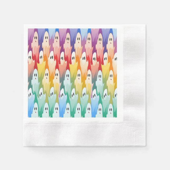 Rainbow Ghosts Napkin (Front)